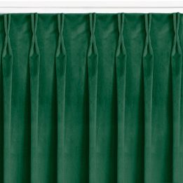 Užuolaidos 135×300 cm aksominės tamsiai žalia VELVET FLEX