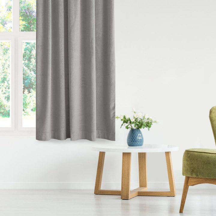Užuolaidos 135×300 pilkos spalvos VELVET FLEX 95