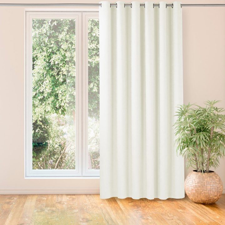 Užuolaidos iš čenilės 140×300 cm kreminės spalvos