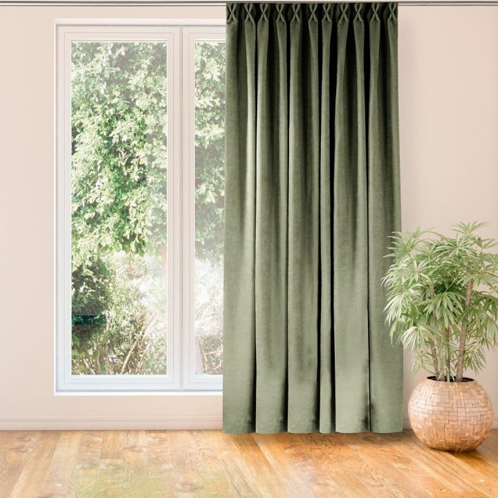 Užuolaidos iš chenille 140×300 cm žalia CHENILLE FLEX