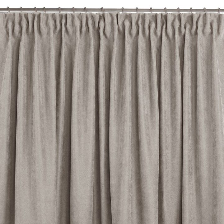 Užuolaidos iš chenilio kapučino spalvos 140×175 cm