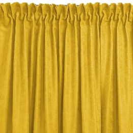 Užuolaidos iš čenilio garstyčių spalvos 280×270 cm
