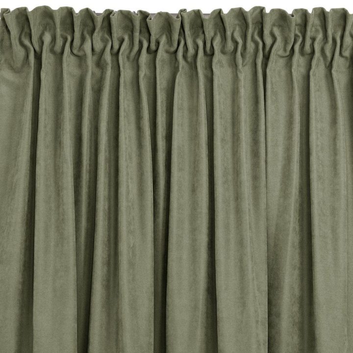 Užuolaidos 280×175 cm iš čenilės alyvuogių spalvos