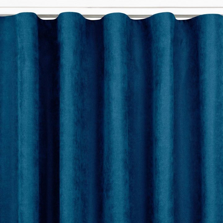 Užuolaidos 280×270 iš chenilės tamsiai mėlyna