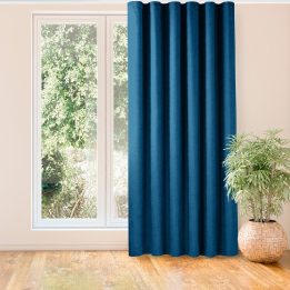 Užuolaidos plisuotos 280×300 tamsiai mėlynos chenille