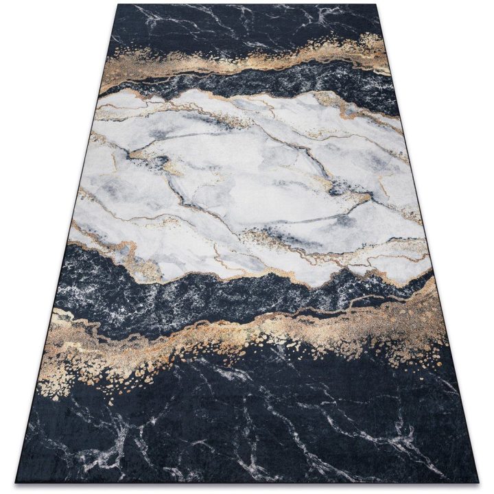 Kilimas juodas 120×170 cm iš poliesterio Mark Hakano
