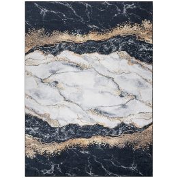 Kilimas juodas 160×220 cm iš poliesterio Mark Hakano