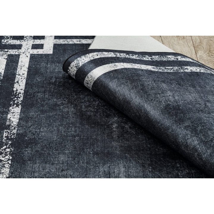 Kilimas 160×220 juodai baltas ARLEN