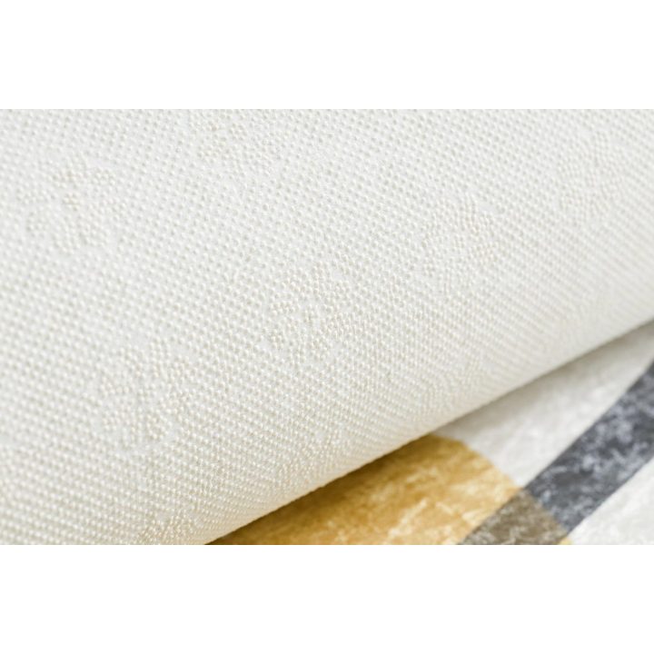 Kilimas 80×150 cm baltas ir geltonas abstraktus Mark Hakano