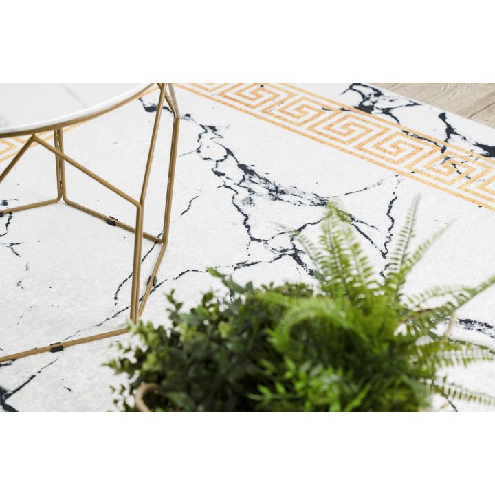 Kilimas 80×150 cm baltos ir auksinės spalvos ARLEN MARBLE4