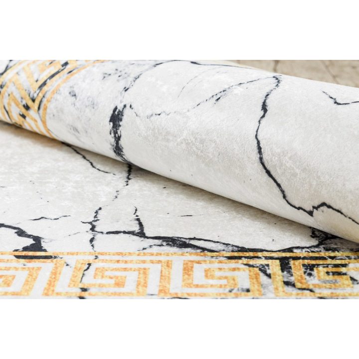 Kilimas 80×150 cm baltos ir auksinės spalvos ARLEN MARBLE4