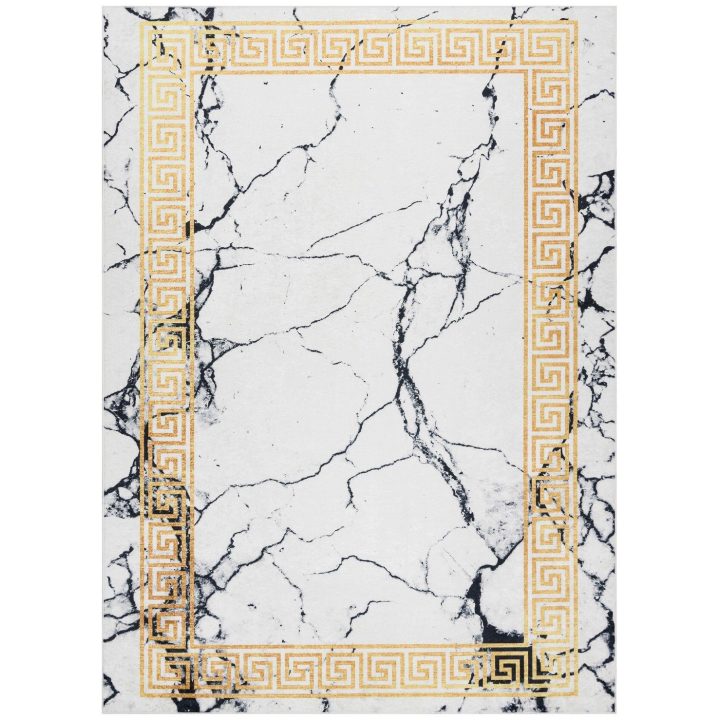 Kilimas 160×220 balta–auksinė ARLEN