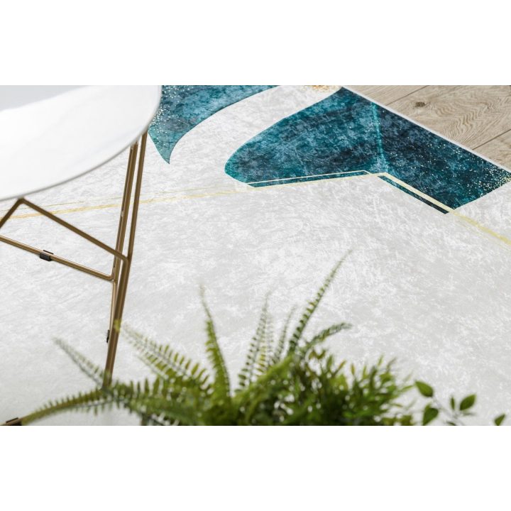 Kilimas 80×150 cm baltas ir auksinis ARLEN