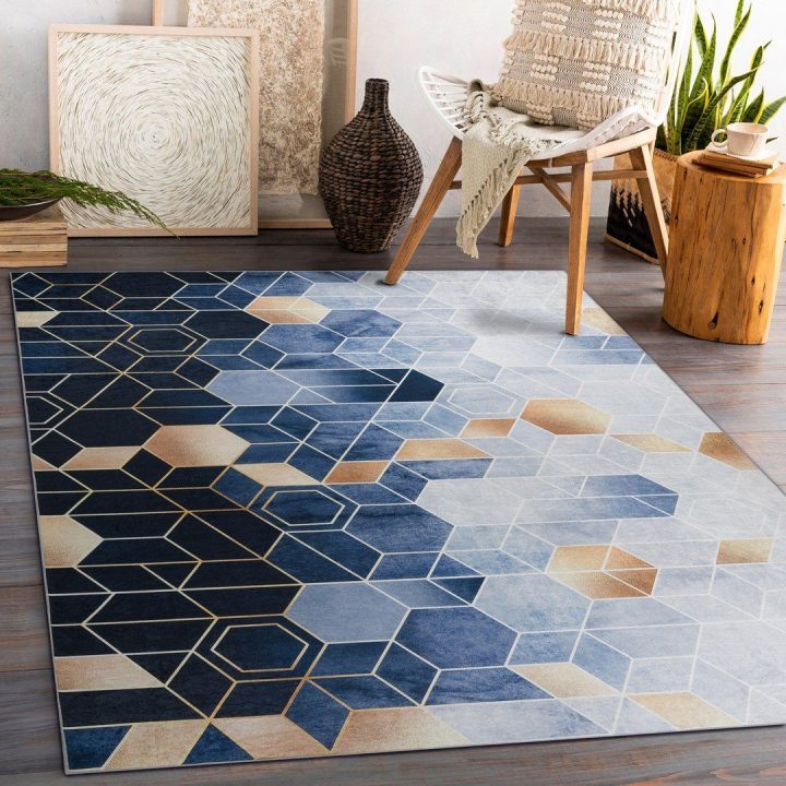 Kilimas 80×150 mėlynas CUBE Arlen