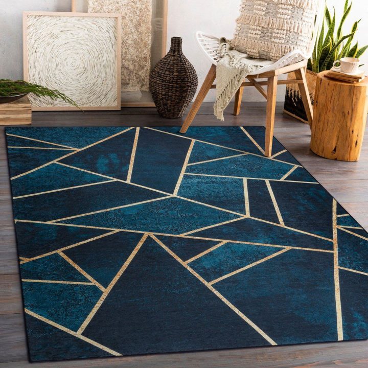 Kilimas 120×170 turkio ir auksinės spalvos ARLEN