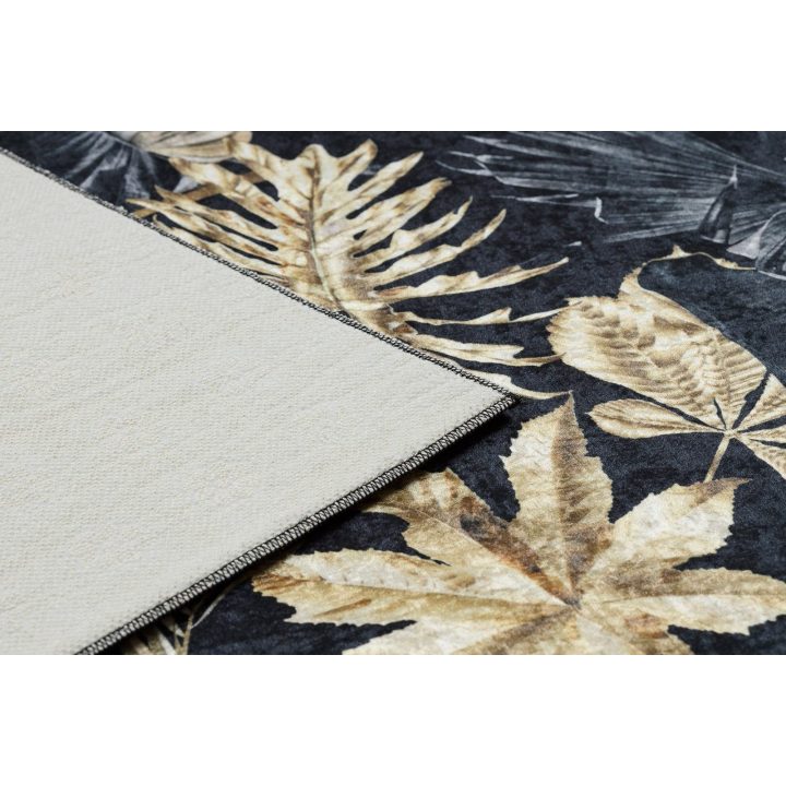 Kilimas LEAVES4 80×150 juodas ir auksinis ARLEN