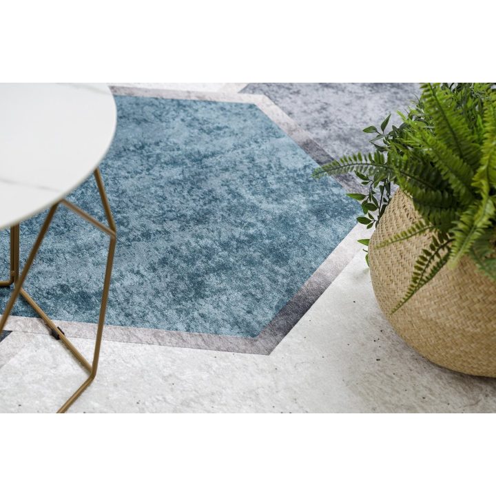 Kilimas 120×170 cm juodas ir baltas Arlen Rhombus