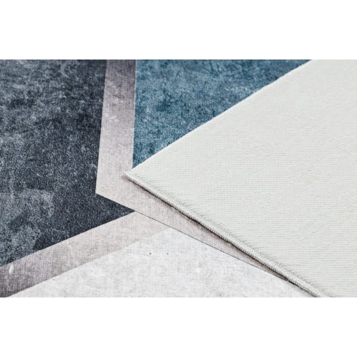 Kilimas 120×170 cm juodas ir baltas Arlen Rhombus