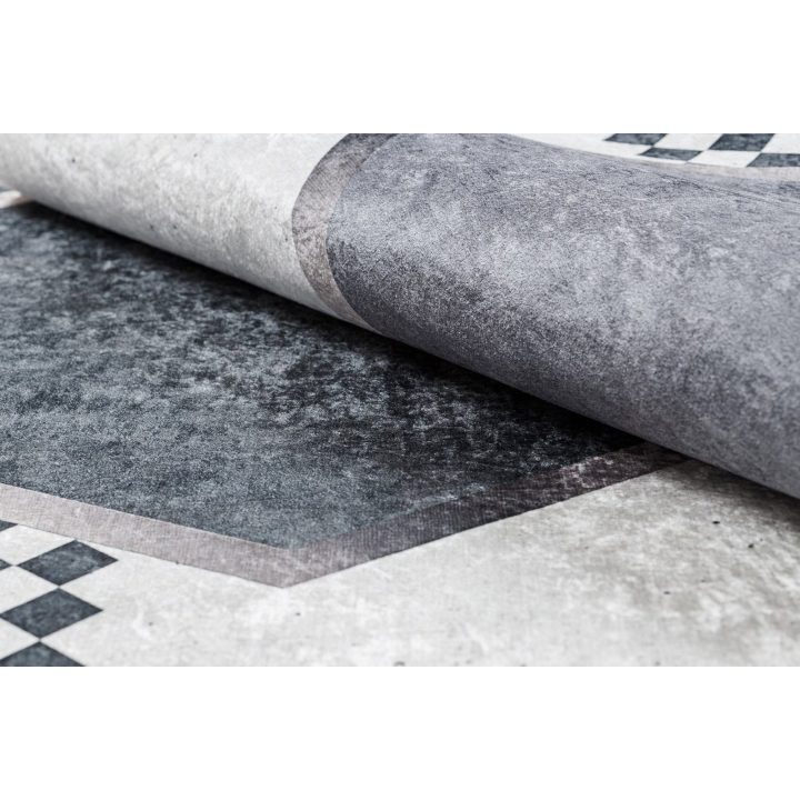Kilimas 120×170 cm juodas ir baltas Arlen Rhombus