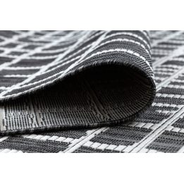 Kilimas 160×220 juoda ir kreminė VINEA LINES