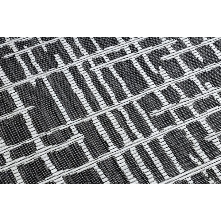 Kilimas 160×220 juoda ir kreminė VINEA LINES