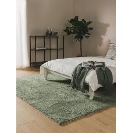 Kilimas 120×170 šviesiai žalias ilgo plauko Benuta