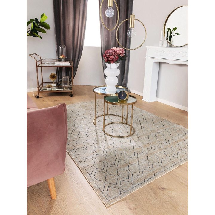 Kilimas 100×150 cm kreminės spalvos iš poliesterio Benuta