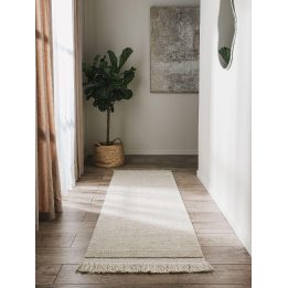 Kilimas 70×200 kreminės spalvos iš medvilnės Benuta