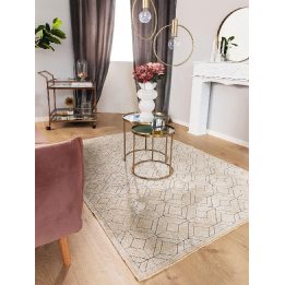 Kilimas 66×110 kreminės spalvos iš poliesterio Benuta