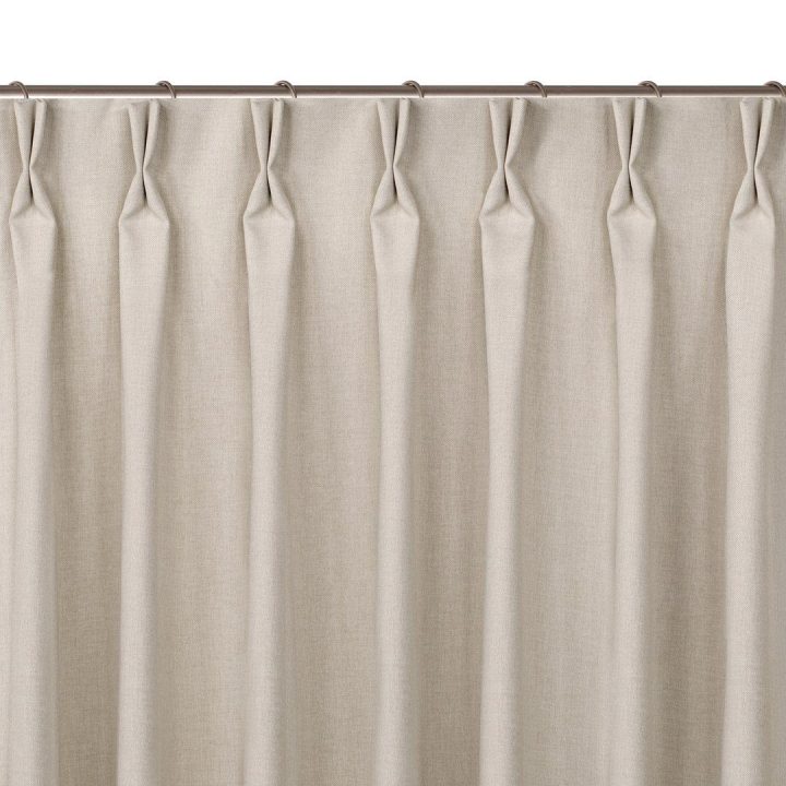 Užuolaidos 220×245 cm smėlio spalvos BRAID FLEX CARMENA