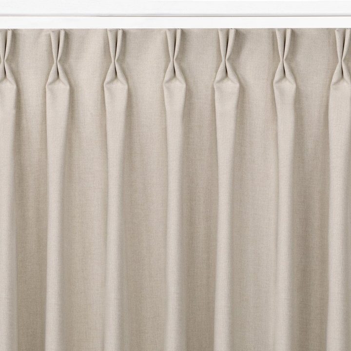 Užuolaidos 220×245 cm smėlio spalvos BRAID FLEX CARMENA