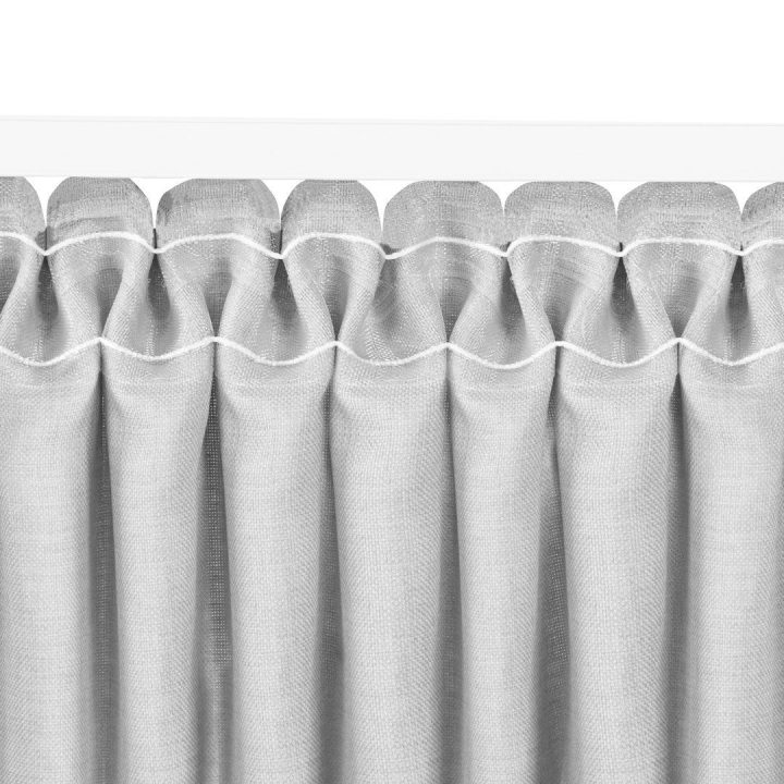 Užuolaidos 300×270 cm pilkos spalvos pinta klostė CARMENA