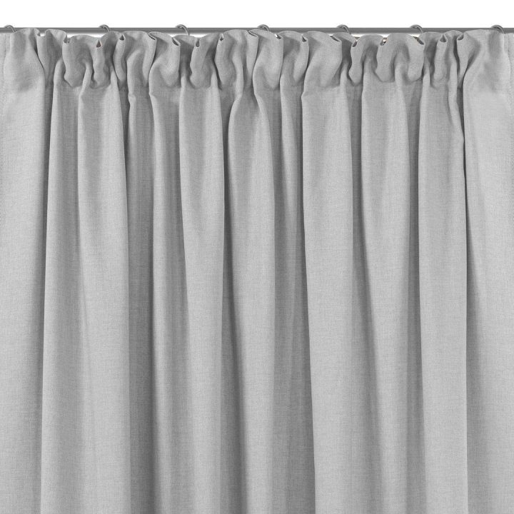 Užuolaidos 300×270 cm pilkos spalvos pinta klostė CARMENA