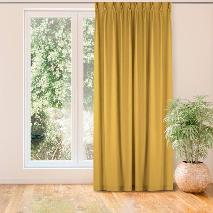 Užuolaida 220×270 cm garstyčių spalvos BRAID FLEX CARMENA
