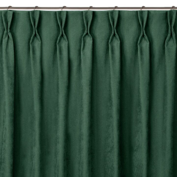 Užuolaidos 220×245 cm tamsiai žalia CHENILLE FLEX
