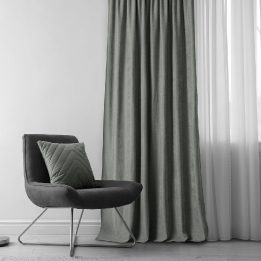 Užuolaidos iš čenilės pilkos spalvos 220×245