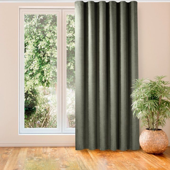 Užuolaidos 220×245 cm pilkos iš chenilės CHENILLE PLEAT W 70