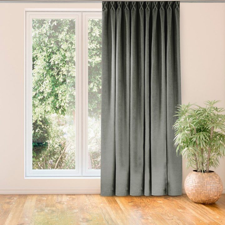 Užuolaidos pilkos 220×225 CHENILLE FLEX 95