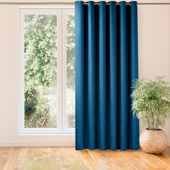 Užuolaidos 220×225 cm iš šenilo indigo