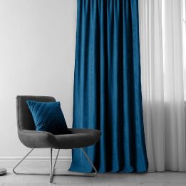 Užuolaidos iš chenilio 420×245 cm tamsiai mėlynos
