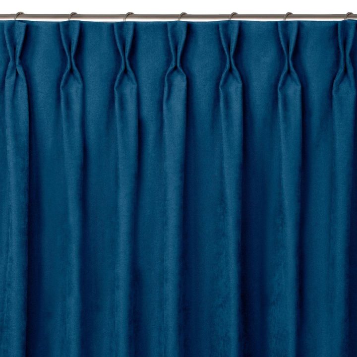Užuolaidos 220×245 cm tamsiai mėlynos CHENILLE FLEX