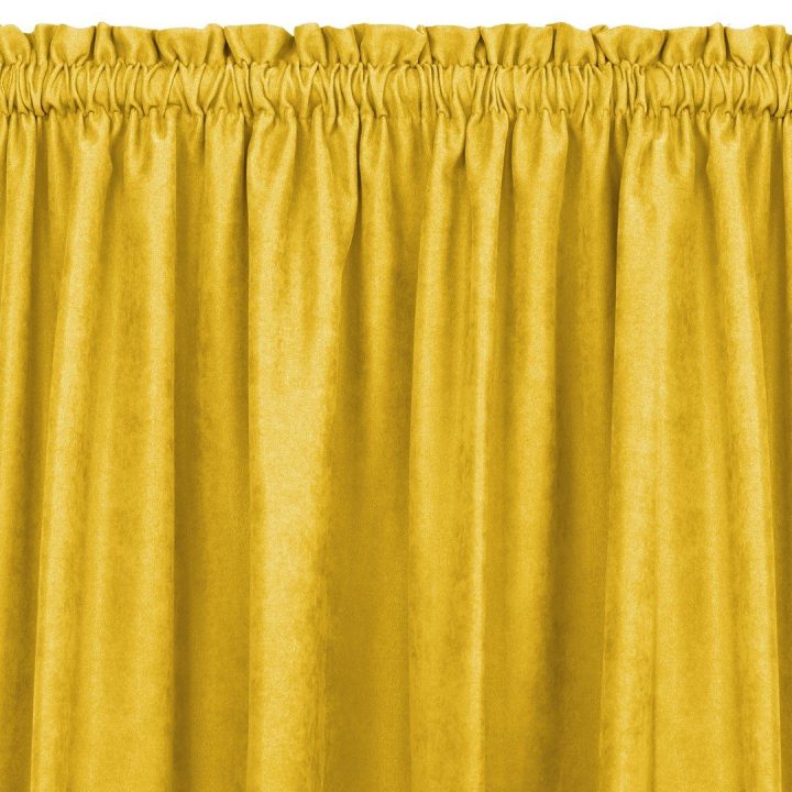 Užuolaidos garstyčių spalvos 220×300 chenille