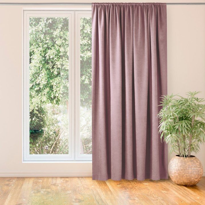 Užuolaidos 420×175 cm rožinės CHENILLE