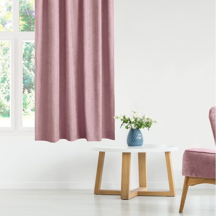 Užuolaidos 560×245 rožinės CHENILLE FLEX