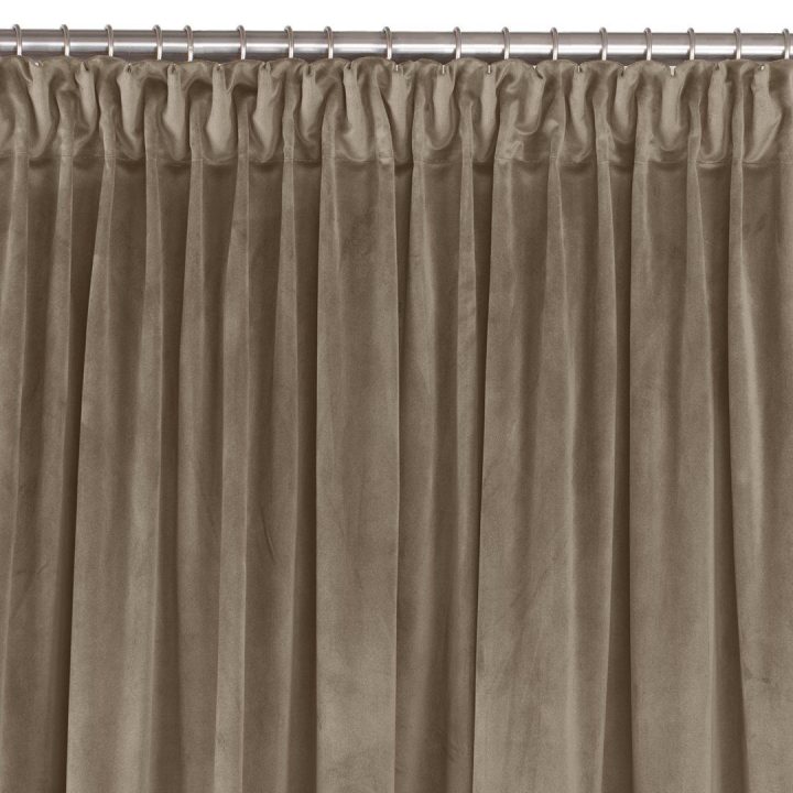 Užuolaidos iš aksomo 200×175 smėlio spalvos