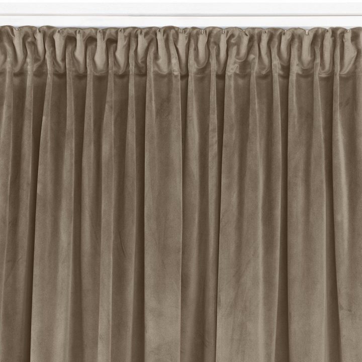 Užuolaidos iš aksomo 200×175 smėlio spalvos