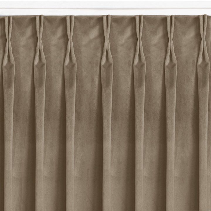 Užuolaidos 530×225 cm smėlio spalvos VELVET FLEX