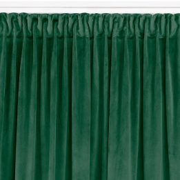 Užuolaidos 200 × 270 cm iš aksomo, tamsiai žalia
