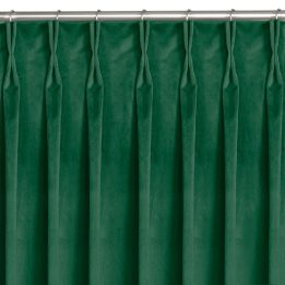Užuolaidos 530 × 245 cm, tamsiai žalia, VELVET FLEX