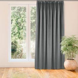 Užuolaidos 530×225 cm iš veliūro, anglies spalvos